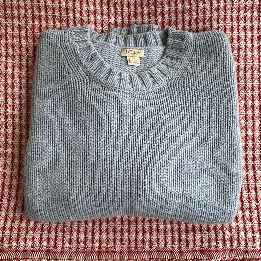 Jcrew sky blue sweater, size XS